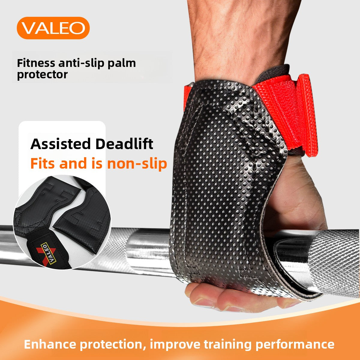 Valeo Fitness Palm Protector PU Weightlifting Wrist Guards
